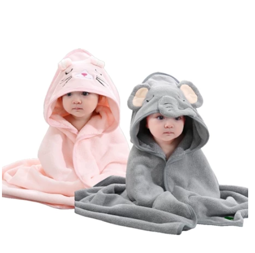 Buy 1 Take 1 2PCS Hooded Baby Blanket Baby Bath Towel Baby Towel Swaddle Kulambo Pranela SET2