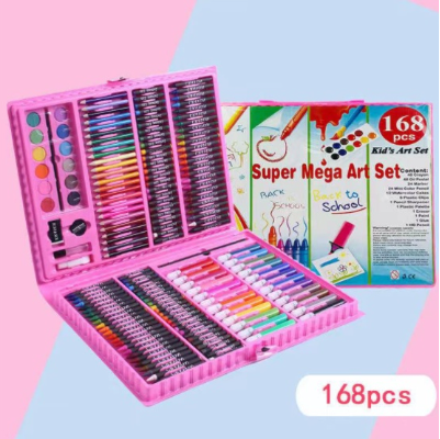 Square Stationery Super Mega Art Coloring Set for Kids Crayons Oil Pastel 1pc (Random Case Color)