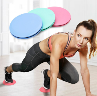 2PCS Exercise Core Sliders Resistance Band Workout Fitness Gliding Discs Yoga Home Elastic Expander