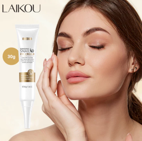 LAIKOU Ginseng Snail Eye Cream Remove Dark Circle Anti-Aging Repair Eye Serum