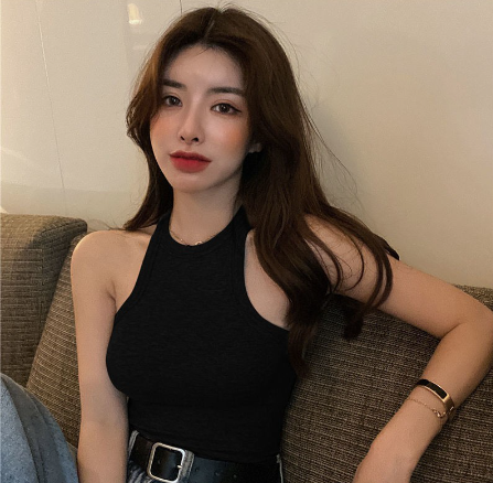 Trendy Knitted Crop top Racer Back Tank Top For Women