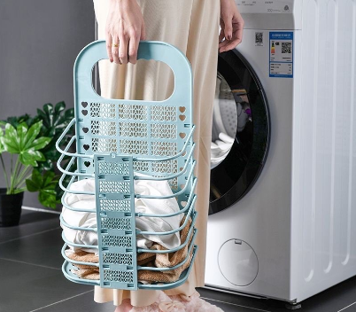 Foldable Dirty Clothes Hamper Folding Laundry Bag Wall Mounted Collapsible Laundry Basket Storage