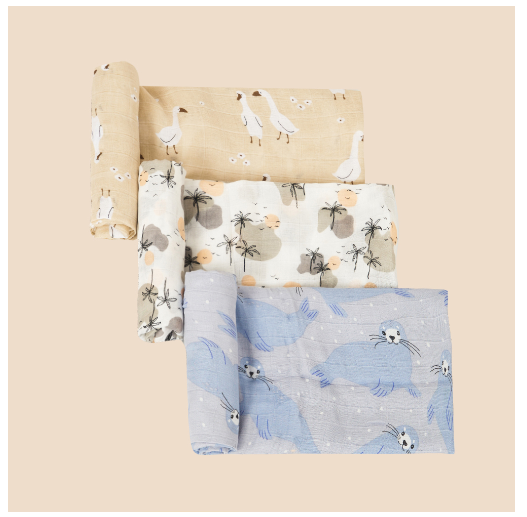 HappyFlute 120x110CM 3PCS Muslin Blanket Bamboo Cotton Baby Swaddle Soft Newborn Blanket Bath Towel Infant Wrap SET3