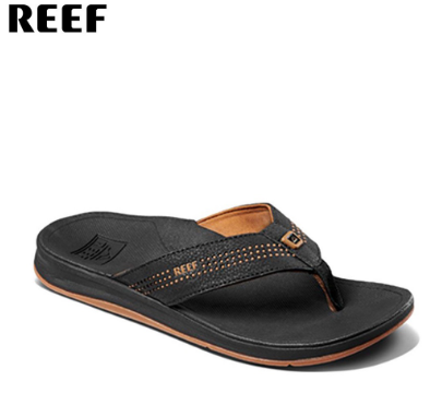 Reef Mens Ortho Seas Black Sandals