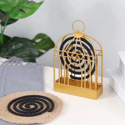 DHD Home Elegant Metal Mosquito Coil Holder Iron Incense Holder