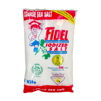 Fidel Coarse Sea Salt  Iodized Salt  1kg