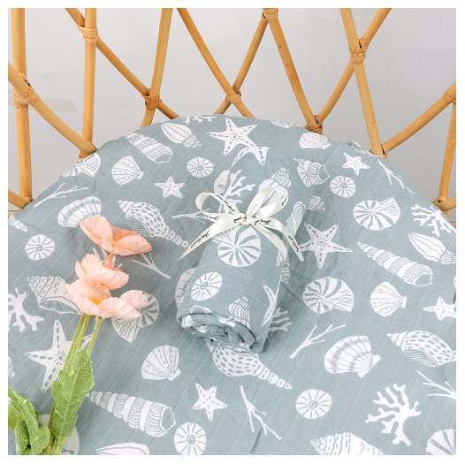 Happy Flute Baby Muslin Swaddle Cotton Soft Baby Blanket For Newborn Baby Wrap Sleepsack Bath Towel 120x110CM c4