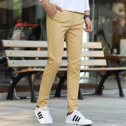 Casual Fashion Skinny Jeans Stretch Pants For Mens Cotton Pants