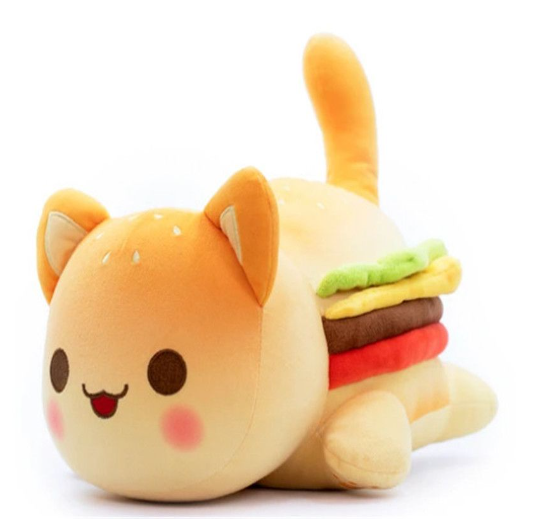 Aphmau Cat Stuffed Toys Animal Hamburg Angel rainbow French Fries Donuts Cats Plushie Plush Doll For Girls Pillow Home Decor  D10