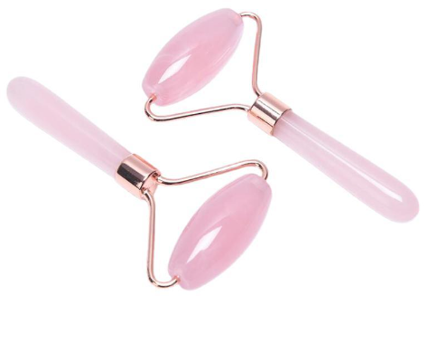 Rose Quartz Crystal Roller Massager Lifting Wrinkle Facial Skin Care Beauty Tool
