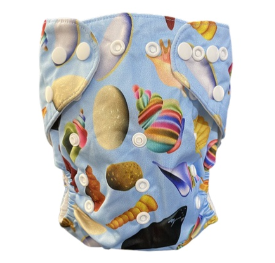 Washable Organic Baby Cloth Diaper with 1 Piece 3-Layer Insert S2