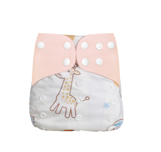 Reusable Waterproof Diaper With Single Size Print D47