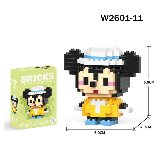 Mini Building Block Assembled Small Particles Bricks Toys For Kid Birthday Gift Cute Cartoon Blocks M25
