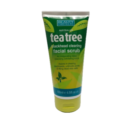 BEAUTY FORMULAS Tea Tree Blackhead Clearing Facial Scrub 150ML