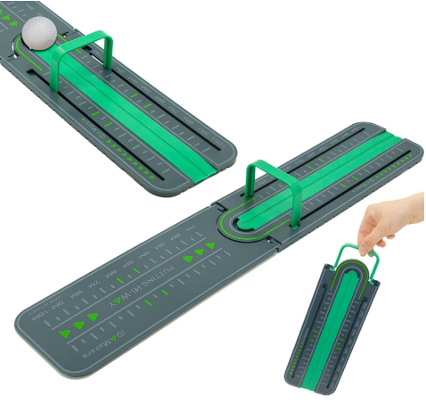Golf Precision Distance Putting Drill - Putting Gate Practice Tool, Golf Training Putters, Putting Mirror, Putting Mat, Trainer Aid for Putting Green, Alignment Rail Precision Distance Control