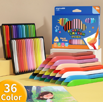 12/18/24/36 Colors Triangular Crayons Set Safe Non-toxic Triangular Colouring Pencil for Students Kids Children