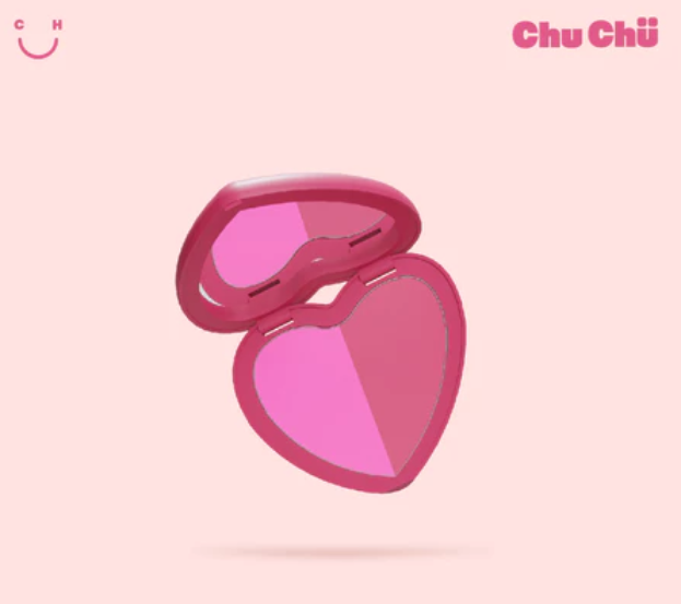 Chu Chu Beauty Heart Blush Duo in Miss Dolly