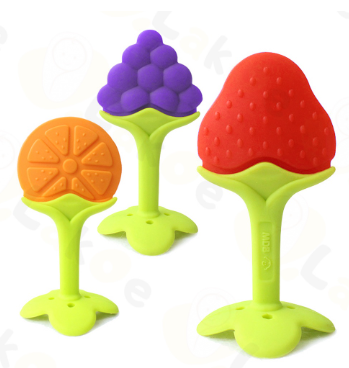 Soft Teether Fruit Shape for Baby Teething Silicone BPA free Infant Toys