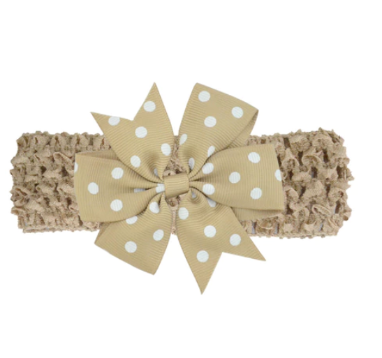 Baby Girl Cute Bow Hairband Baby Hair Accessories Girl Hair Accessories Girl Polka Dot Bow Hair Rope HA13