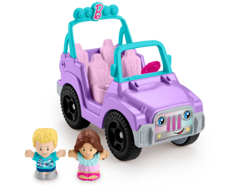 Fisher-Price Little People Barbie Beach Cruiser Toy Car With Music & 2 Figures