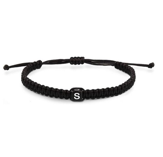 26 Letter Initial Bracelets for Women Teen Girls Woven Rope Braided Graduation Mother's Day Gifts for Her Adjustable A-Z Jewelry S