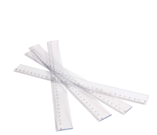 1PC Single 30cm Transparent Ruler Students Regular Ruler School Office Supplies
