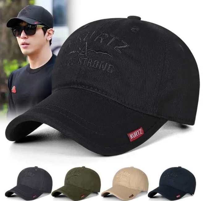 RAINBOWCO Kurtz Korean Baseball Cap For Men And Women Unisex Cotton