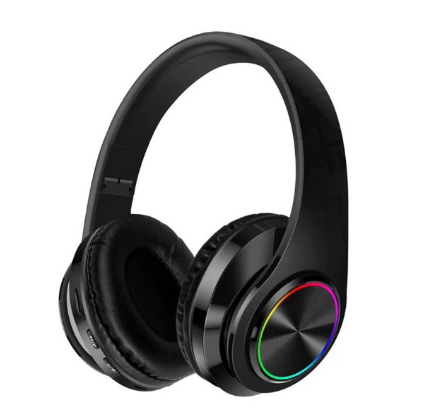 B39 Wireless Headphone Colored LED Lights Over Ear Headset Stereo Headphone with Microphone