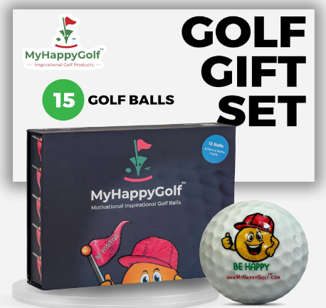Motivational Golf Ball Pack - 15 Golf Balls & Accessories | Golf Gift Set for Men and Women| Golf Balls with Inspiring Verbs | Cool Golf Balls for Men and Women