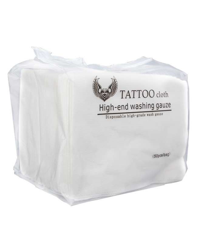 Bg of 50 Tattoo Wipes and Tattoo Supplies
