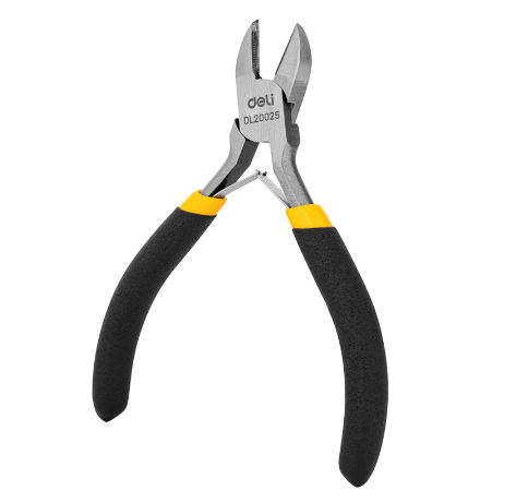 Deli 5'' Sharp Mini Diagonal Side Cutting Pliers Cable Wire Cutter Repair Hand Tool EDL20025