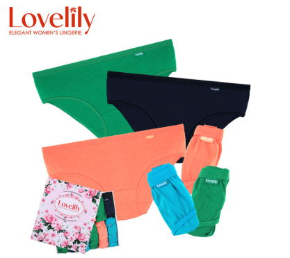 Lovelily 12 In 1 Eileen Cotton Rich Bikini Outside Panty