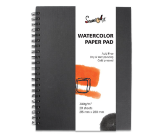 SeamiArt Watercolor Drawing Travel Hand Notedbook 300gsm Cold Pressed Paper 20 Sheets