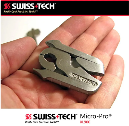 1PC SWISS EDC GEAR TECH 8 in 1 Portable Pocket Mini Pliers Screwdriver Precision Small Multi Tool keychain Micro-Pro XL900