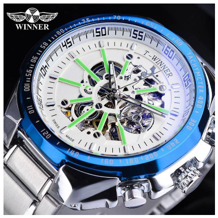 WINNER Men's Watch Business Classic Style Men Fashion Casual Automatic Mechanical Watch Top Brand Skeleton Watch 6