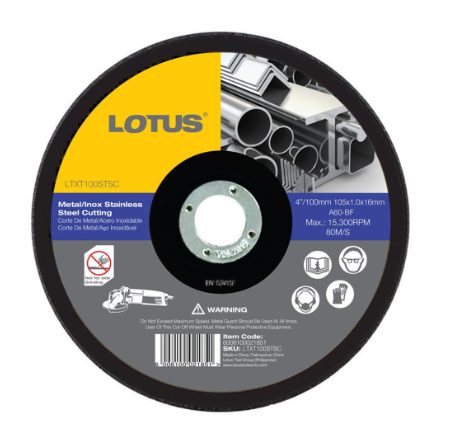 Lotus Cut -Off Wheel Super Thin 4"  LTXT100STSC  Cutting Tools