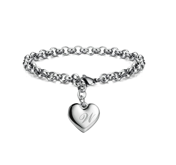 26 English Letter Love Pendant Gift Girl 925 Silver Jewelry Fashion Bracelet Luxury Chain H