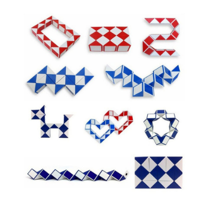24 Wedges Magic Cube Snake Rubiks Rubix Rubic Game Puzzle Party Travel Family Mini Kid Toy
