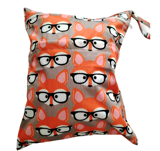 30x37cm Cloth Diaper Wet Dry Bags Double Zipper Mixed Color Printed Portable Waterproof Dag Storage Bag Swimwear Bag C6