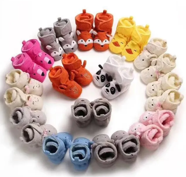 Baby Corp Newborn Fluffy Furry Animal Walking Shoes Boots