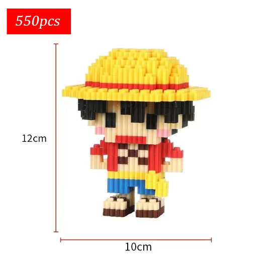 Lboyu One Piece Luffy Toys Cute Block Mini Character Building Block Children's Education Game 19