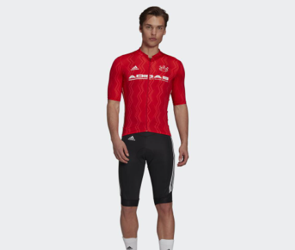 Adidas CYCLING The Short Sleeve Cycling Graphic Jersey Men Red GT6604
