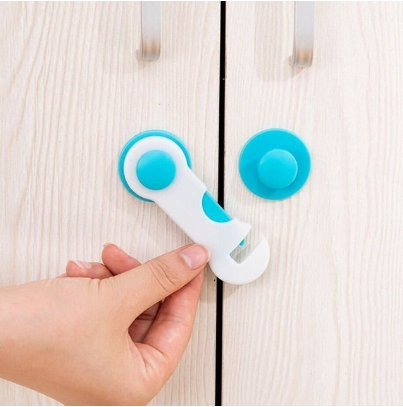 Plastic Home Door Drawer Lock Kids Protect Wardrobe Cabinet