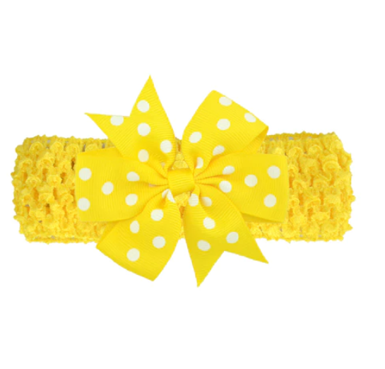 Baby Girl Cute Bow Hairband Baby Hair Accessories Girl Hair Accessories Girl Polka Dot Bow Hair Rope HA12
