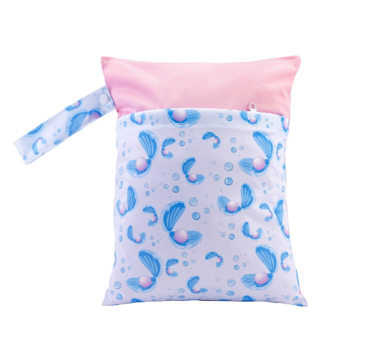 Reusable Waterproof Pattern Double Pocket Diaper Wet Bag DWB17