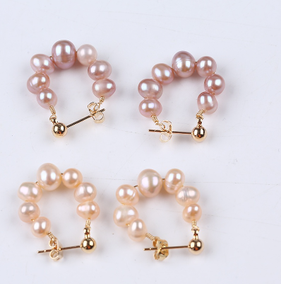 Natural Potato Pearl Earrings For Women