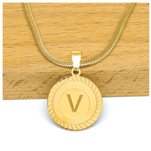 Laj High Quality Stainless Steel Letter Pendant Necklace with Free box V