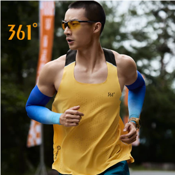 361 Degrees Men Sports Vest Short-Sleeved Shorts Running Clothing Marathon Breathable