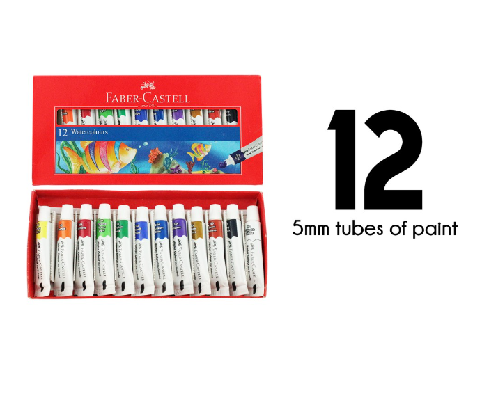 Faber-Castell Watercolor Tube 12 Colors 5ML 121420099