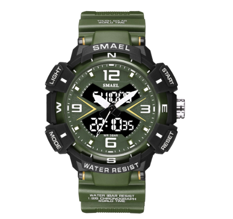 SMAEL Luxury Original Sports Wrist Watch for Men Quartz Waterproof Military Dual Display Fashion Male Digital Watches Alarm M4